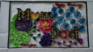 Quelling name art //paper work//quilling name art design //wall hanging //craft gallery //name art