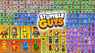 I reveal my all skins,emote,animation and footsteps in stumble guys