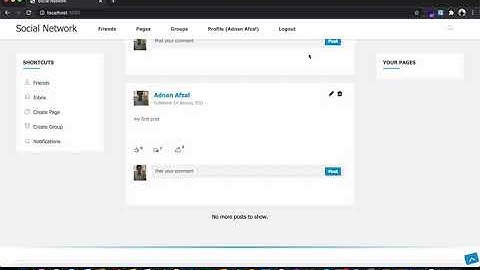 Load more posts - Social networking site in Node JS and Mongo DB