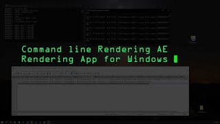 After Effects Command line Rendering app..No code needed Win10