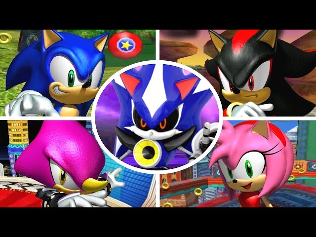 Sonic Heroes - All Bosses + Cutscenes (No Damage) class=