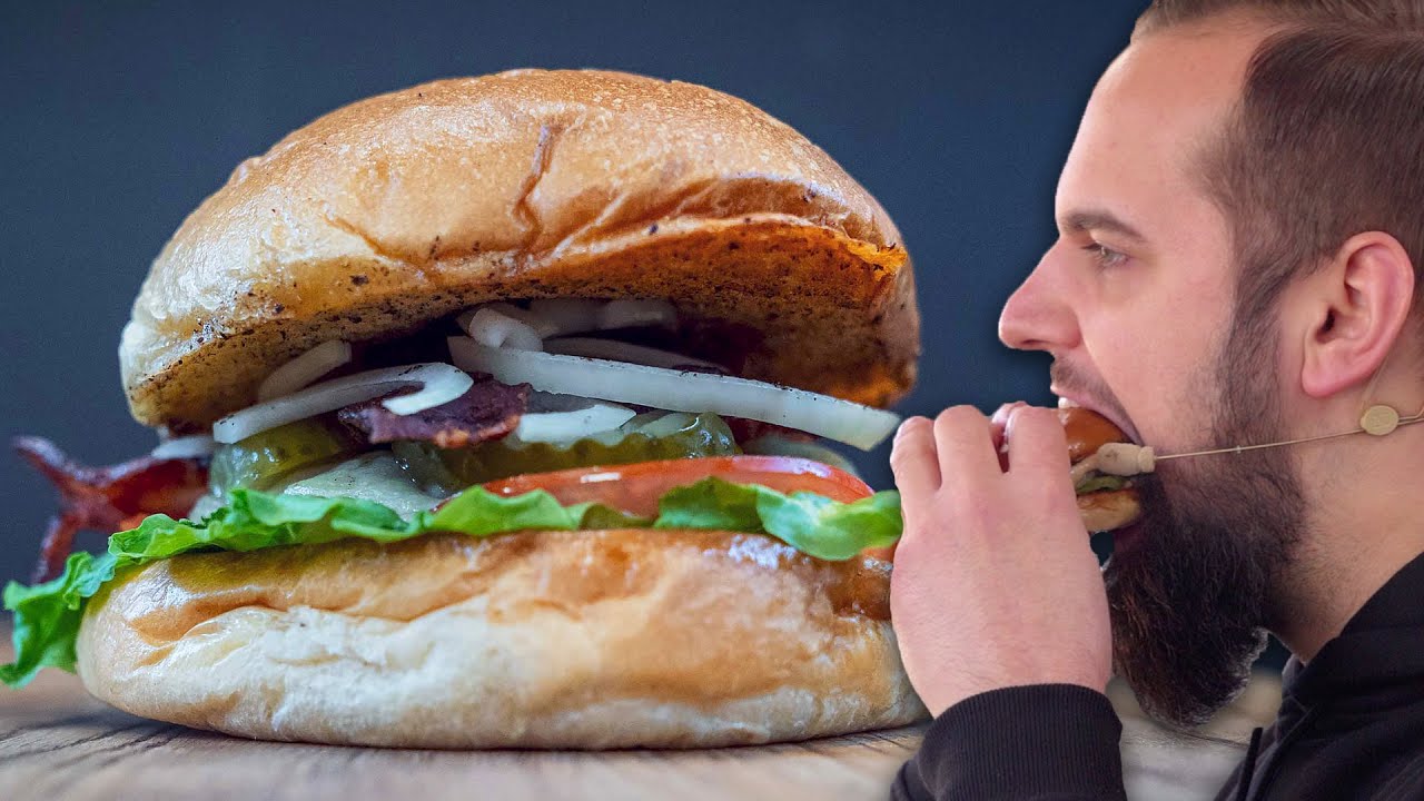 So groß ist der perfekte Burger! 🍔 Burger selber machen 🔥 YouTube