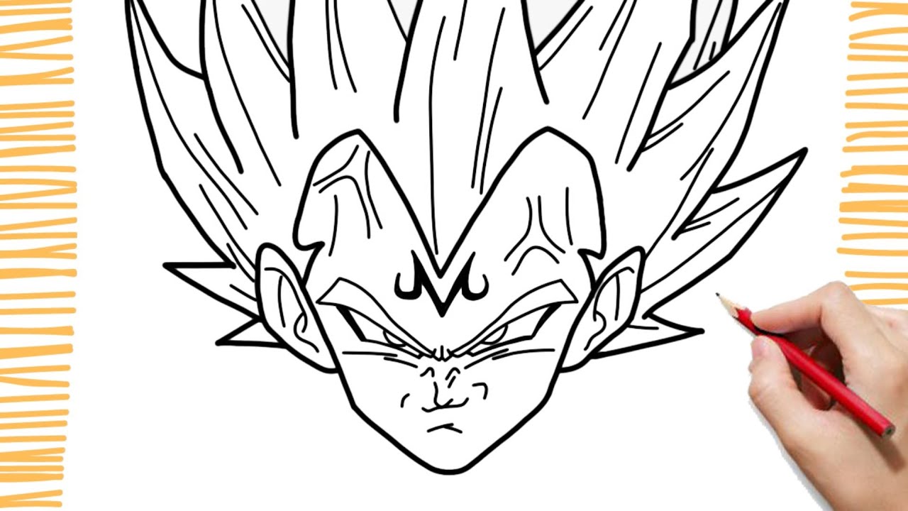 Como desenhar o MAJIN VEGETA (Dragon Ball Z) passo a passo, fácil e rápido  