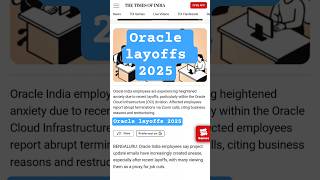 Update : Oracle Layoffs 2025 #oracle  #itindustry #softwareengineer