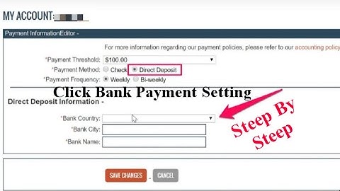 Click Bank Payment Setting, Click Bank Bank Link, Clickbank Payment Setup