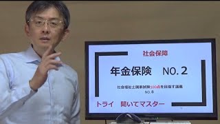 年金保険　NO.２　社会福祉士100点を目指す講義NO.８　社会保障