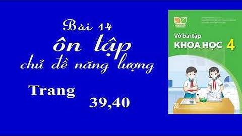 Giải vở bài tập khoa học lớp 4 bài 40 năm 2024