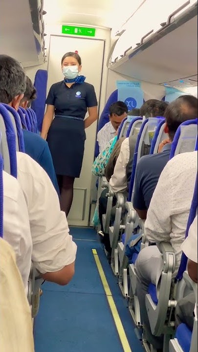 In Flight Air Hostess Safety Guidelines In Small 1200 Seat Capacity flight-ke-andar-air-hostess-safety-instruction-dete-hue-youtube