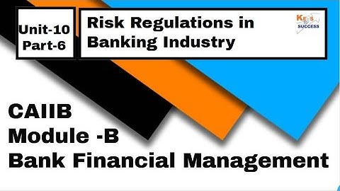 CAIIB BFM Module B Unit 10: Risk Regulations in Banking Industry - Part 6
