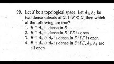 TOPOLOGY: CSIR NET JUNE 2019