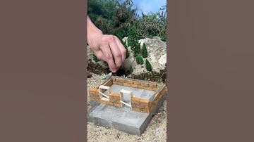 Incredible V-Tiny house made with mini bricks part 1 #miniature #diy