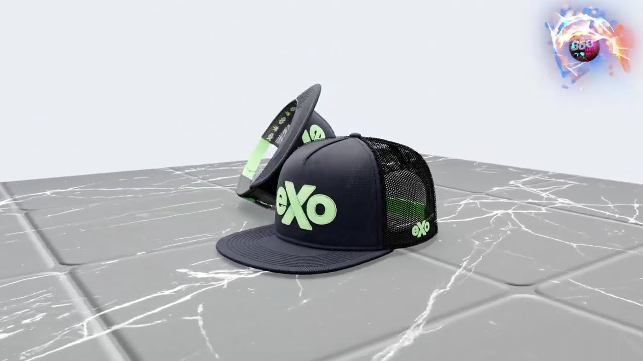 Snapback Cap 360 Rotation and Animation Mockup