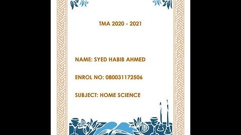 Home Science TMA NIOS|2020-2021 latest TMA complete solved answers | TMA  easy to complete |Class 12