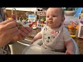 Cute baby accidentally gets an eyeful of baby food  viralhog
