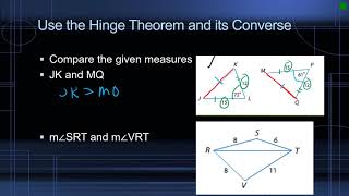 Use the Hinge Theorem and its Converse