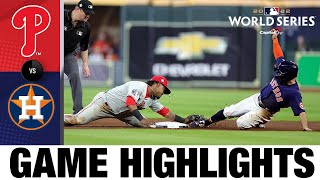 Phillies vs. Astros World Series Game 2 Highlights (10\/29\/22) | MLB Highlights
