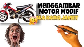 Modif Motor - Modifikasi Satria fu 150cc - cara menggambar dan mewarnai - How to draw