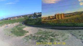 HD and FPV splitscreen footage flying my FeeYoung FYX215 drone on the beach...
