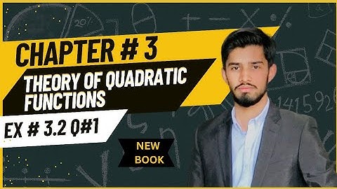 Class 11th Math New Book Exercise 3.2 Q1 ||1st Year Math Exercise 3.2 ||New book