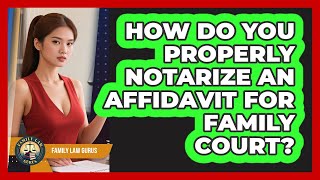 How Do You Properly Notarize An Affidavit For Family Court? - Family Law Gurus