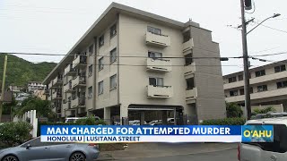 Man charged after allegedly stabbing ex-girlfriend, attacking her son in Honolulu apartment