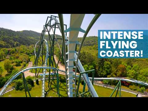 Starry Sky Ripper Front Row POV - INCREDIBLE B&M Flying Coaster at China's Joyland Theme Park!