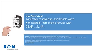 Eaton Video Tutorial - Installation of wires - Push-in technology