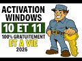 WINDOWS 10 11 COMMENT ACTIVER SANS CLE PRODUIT