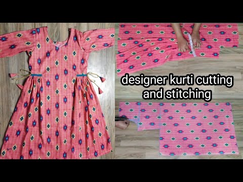 pakistani boutique style kurti cutting and stitching ( in hindi ) - YouTube