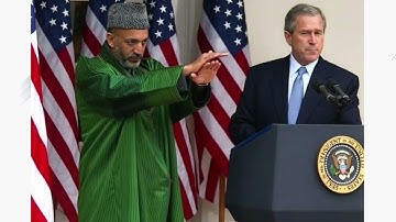 اولین دیدار کرزی و جورج بوش 😂 Jorge Bosh and karzai first met 