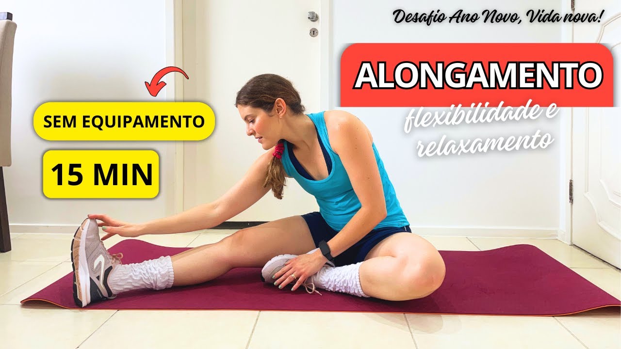Dia 7: 15 Min de Alongamento Corpo Todo para Flexibilidade e Relaxamento