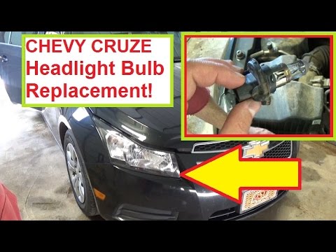 Chevrolet Cruze Headlight Bulb Replacement 2010 2011 2012 2013 2014