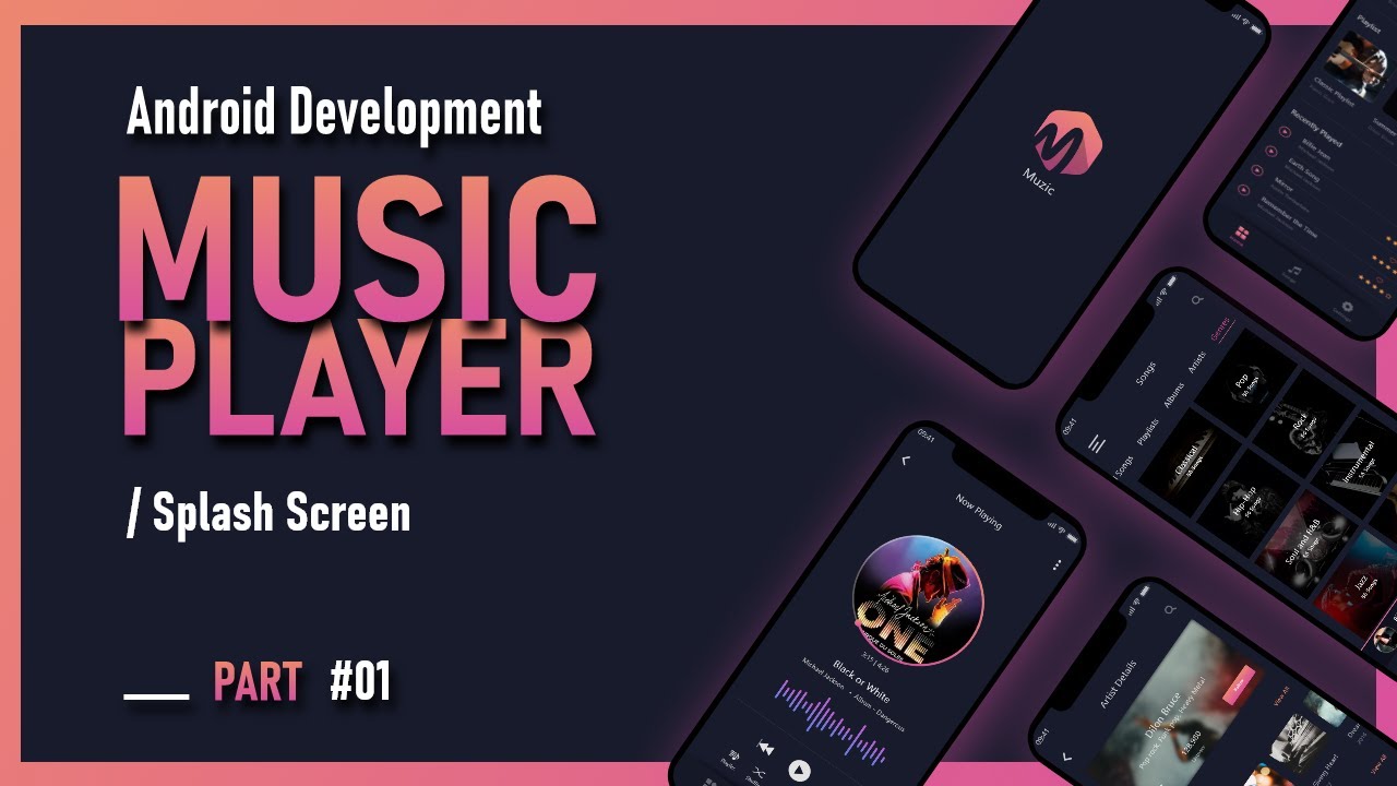 Android Music Player App - Part #1 | Splash Screen | Android Studio ...