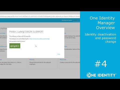 One Identity Manager | Overview #4 | Identity Deactivation and Password Change