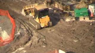 Caterpillar 939 track loader working in a foundation