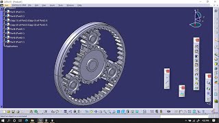 Design and Assembly of Planetary Gear Mechanism in Catia V5