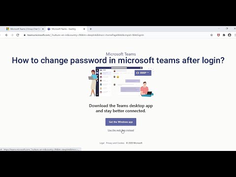 How to change password in Microsoft teams after login?