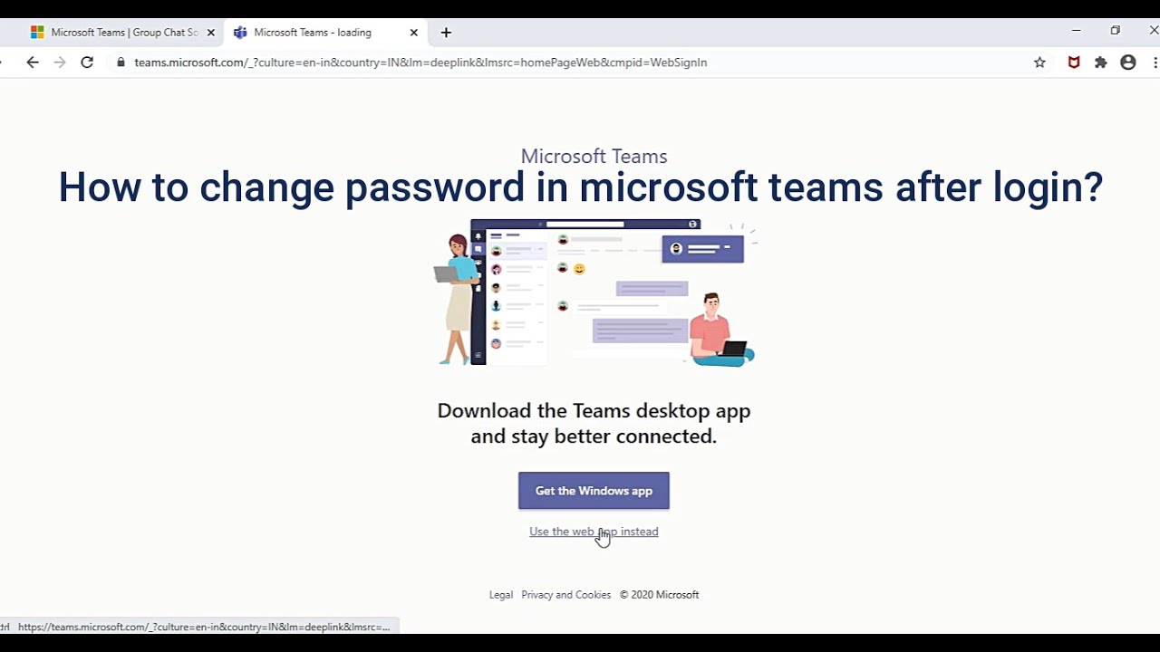 How to change password in Microsoft teams after login? - YouTube