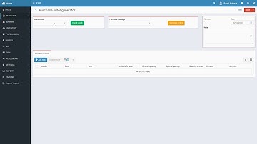 ERP Purchase order generator