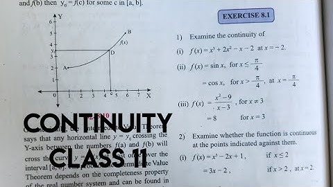 Continuity Exercise 8.1 class 11 Lectr. 1  Maharashtra board New syllabus By Chetan Chaudhari sir 👈