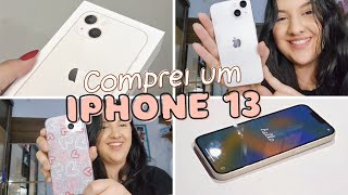 UNBOXING e acessórios: Meu novo iPhone 13 branco de 128gb.