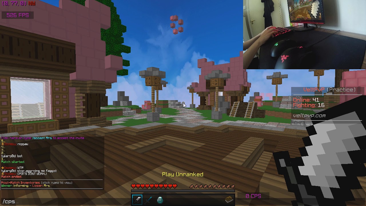 Sumo 1v1 VS Mrs Ft. 2 mouses = 20 CPS | veltpvp.com