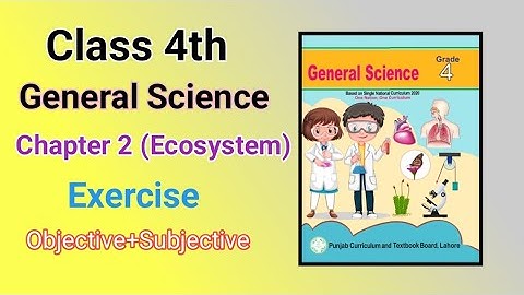 Class 4th General Science Chapter 2 Ecosystem PTB 4 class Science lesson 2 Solved Exercise 