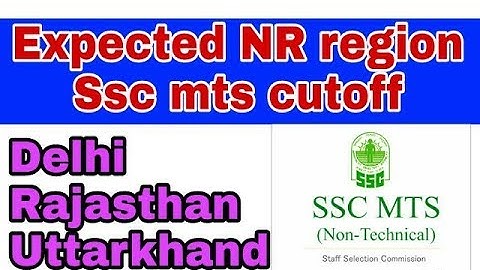 ssc mts cut off 2017 | NR region|