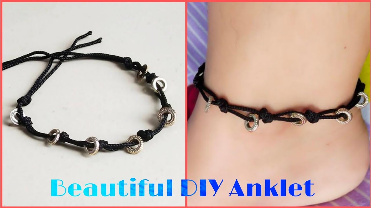 Black thread Anklet. How to make an anklet? 