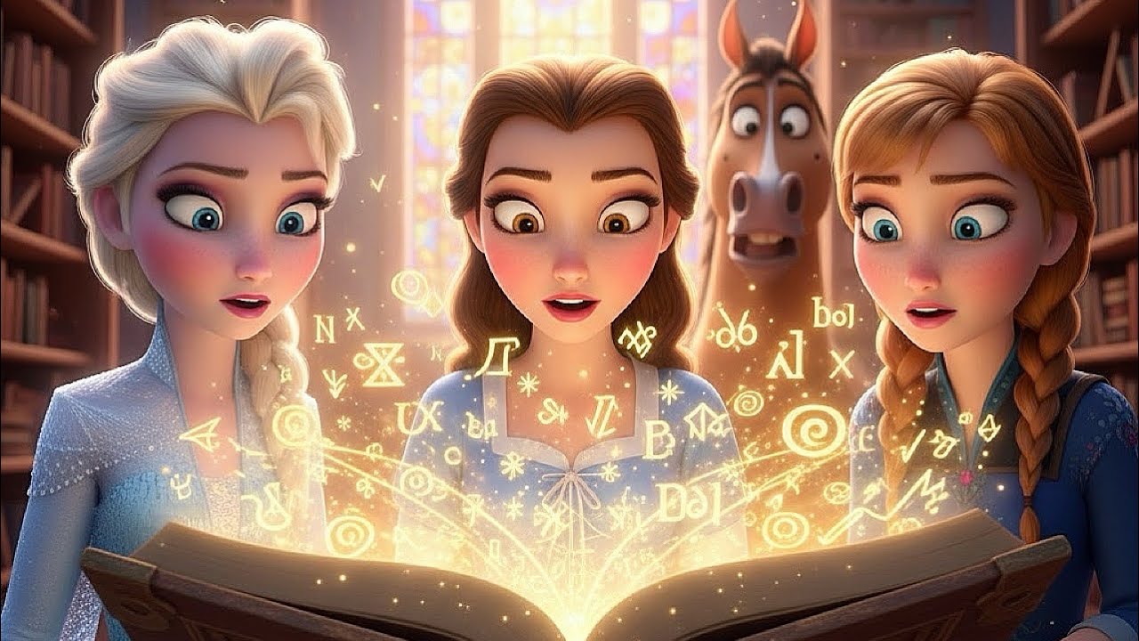 Elsa & Anna Restore Belle's Library ❄️📚 A Disney Crossover FairyTale Adventure ✨ Story Song 🎶 