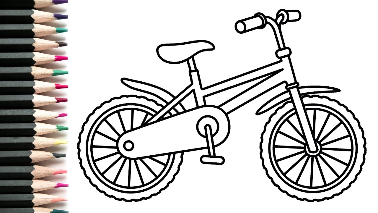 Learn How to Draw a Cute Bicycle Two Wheelers Step by Step  Drawing  Tutorials