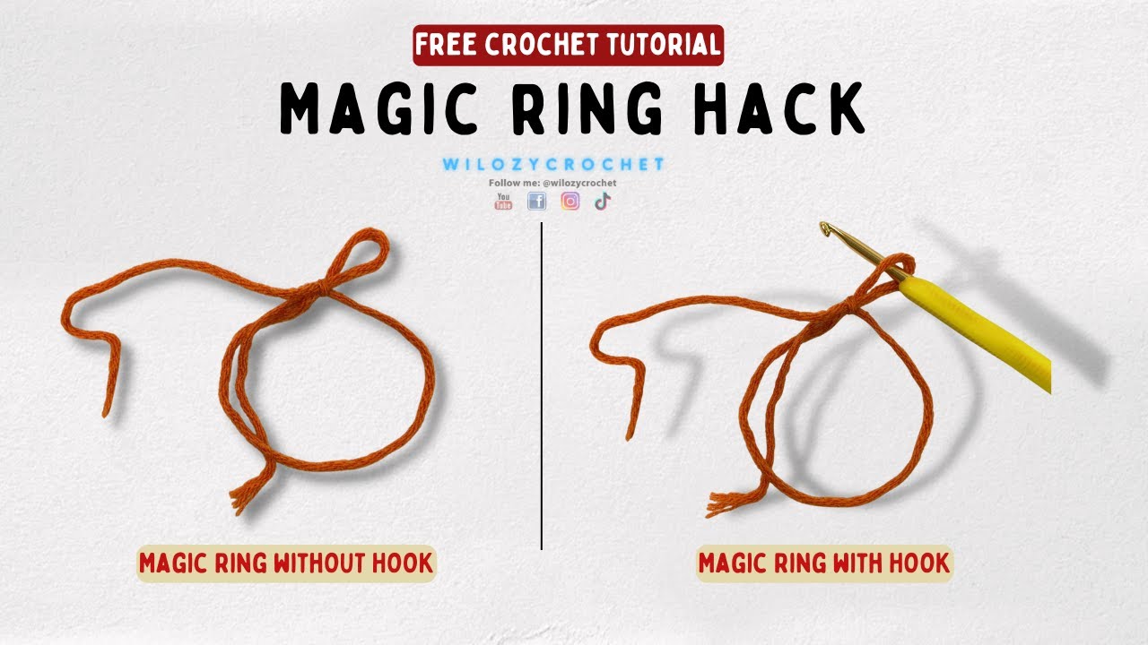 How To Crochet For Beginners: Easy Crochet A Magic Ring - Magic Ring ...