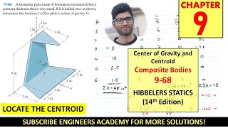 9-68 Centroid of Composite bodies or Shapes | Chapter 9 ( Hibbeler Statics 14th) Engineers Academy