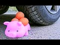 EXPERIMENT Car Vs Squeaky Toys Eggs Crushing Crunchy Soft Things By Car Shorts